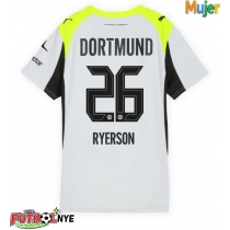 Camiseta Borussia Dortmund Julian Ryerson #26 Visitante Equipación para mujer 2025-26 manga corta